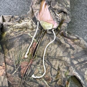 Rustic Ridge Womens Camo Hoodie Small Full Zip Pink Lined Hunting Outdoor